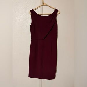 White House Black Market Size 8 Woman’s Burgundy Sleeveless Mini Dress